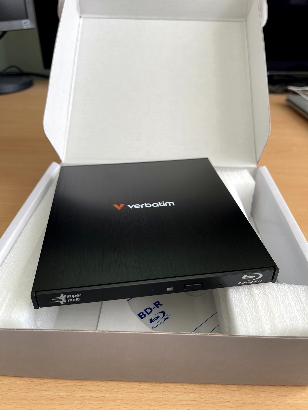 In its box